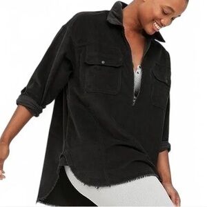 Aerie Offline Corduroy Quarter Zip Pullover Jacket Size Small